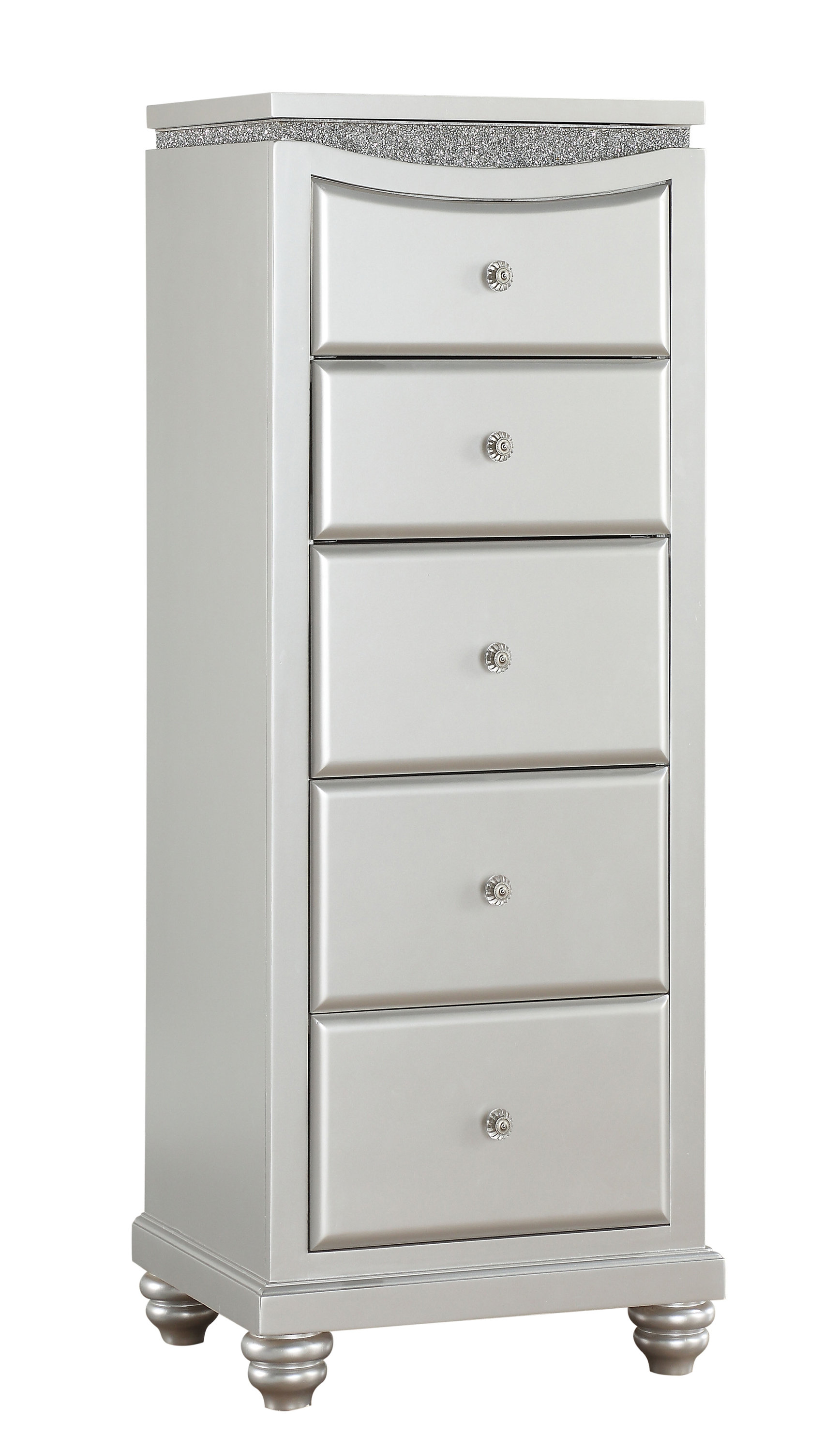 Rosdorf Park Shamima Platinum 5 Drawer Lingerie Chest With Lift Top